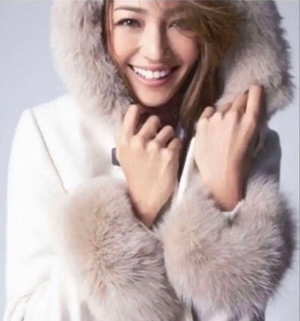 新品ジャスグリッティ ビット付きダッフルコート　フォックスファー　ウールコート