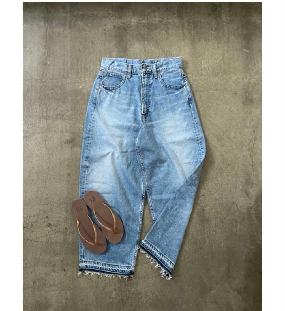 Hug O War 裾フリンジカーブデニムM