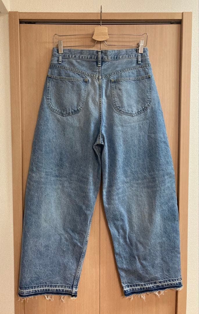 Hug O War 裾フリンジカーブデニムM