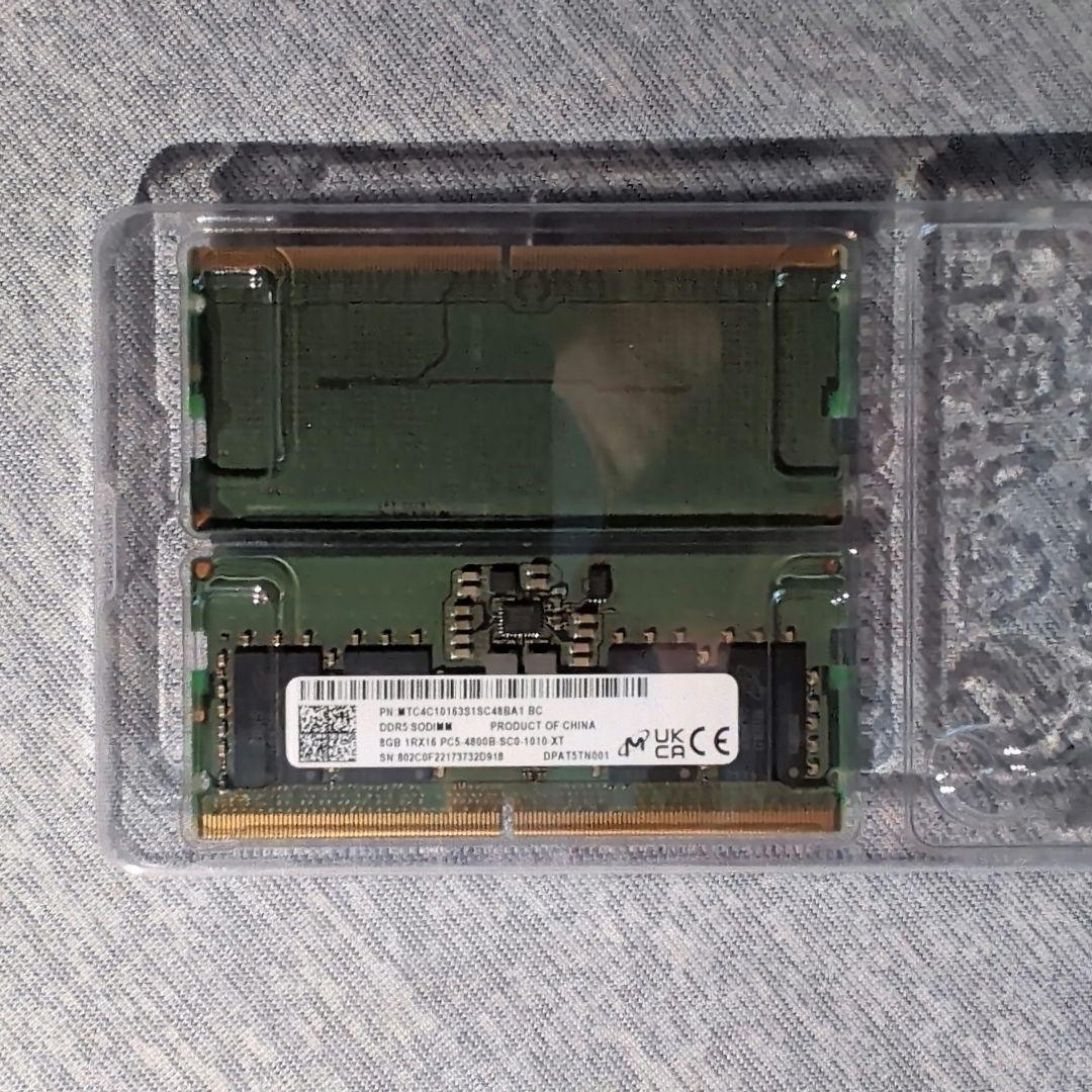 メモリ DDR5 SODIMM PC5-4800 2X8GB (16GB)