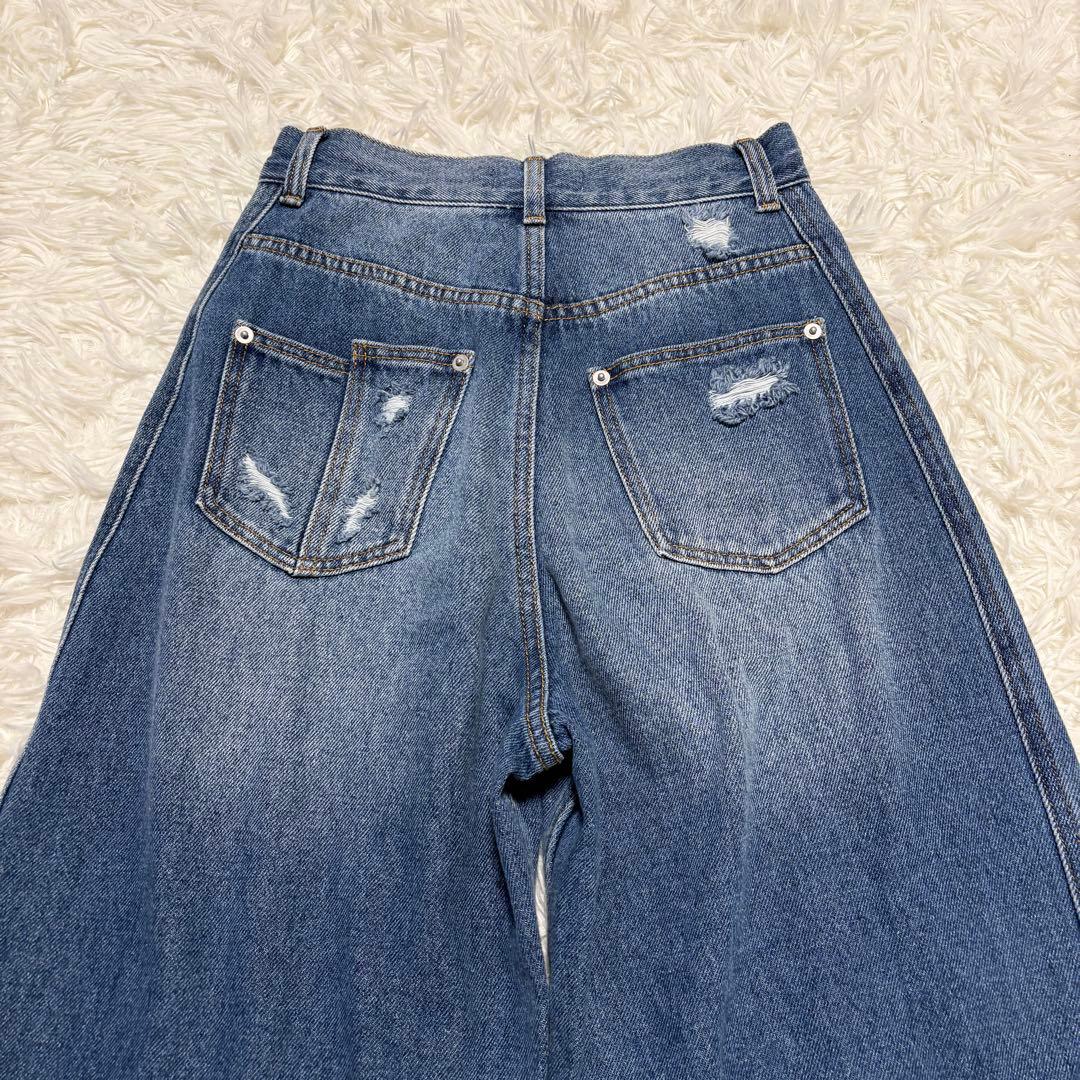 アメリヴィンテージ HEM FRINGE EGG DENIM