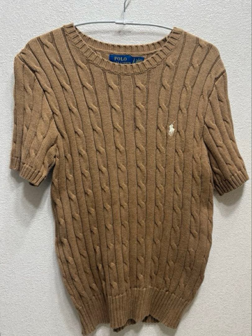 ポロ　ラルフローレン　ケーブル編みニット半袖