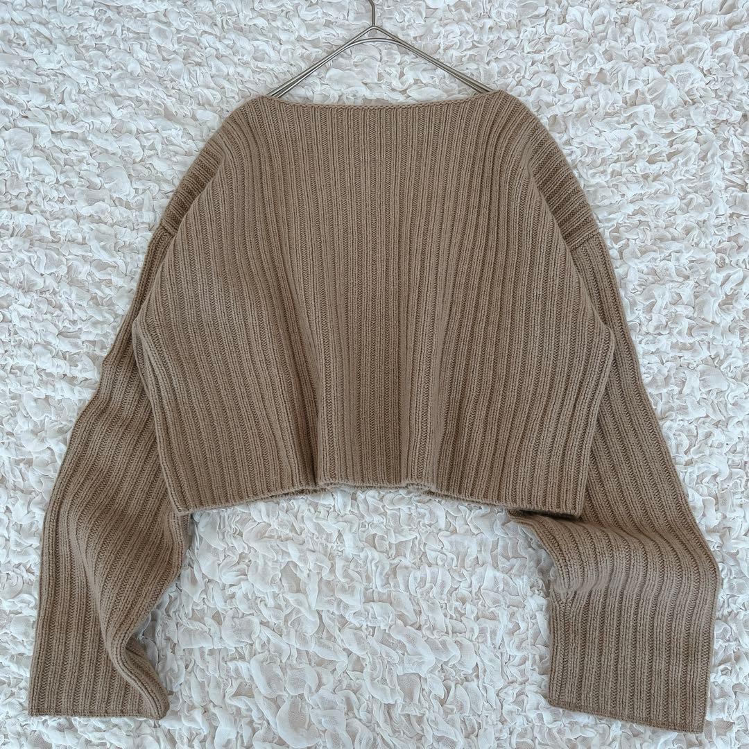 ドゥーズィエムクラス 23AW Cropped Wideリブプルオーバー ニット