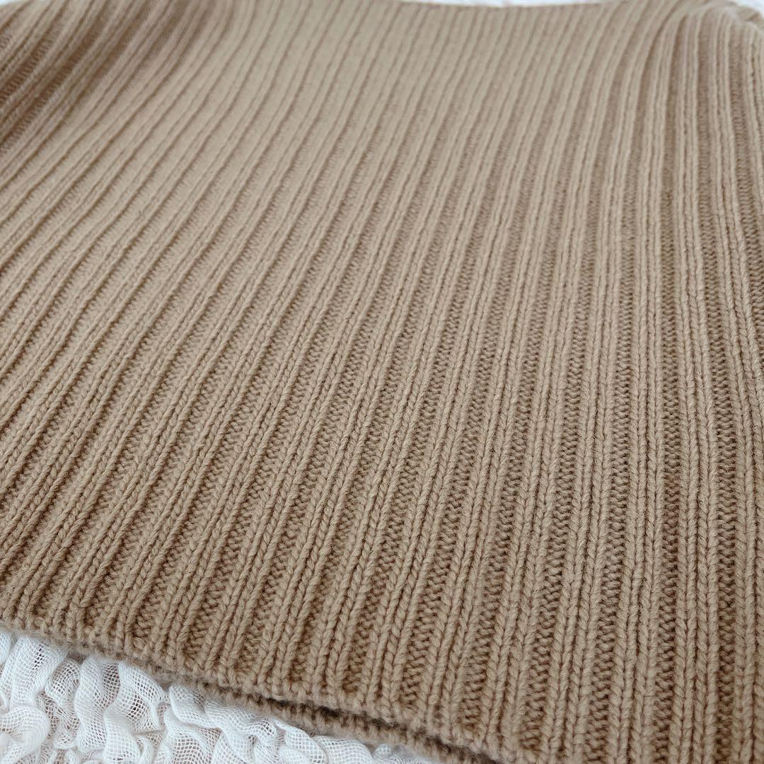 ドゥーズィエムクラス 23AW Cropped Wideリブプルオーバー ニット