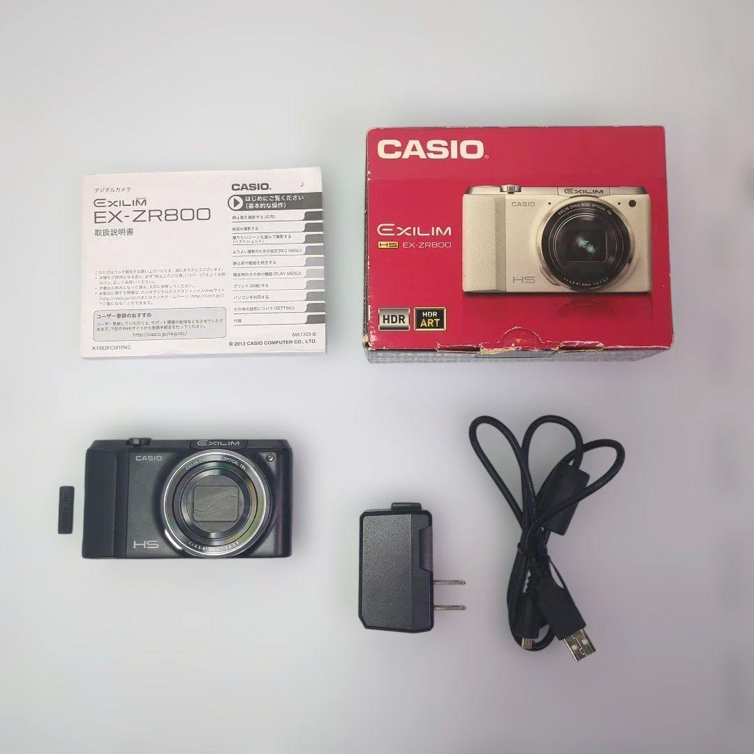 CASIO EX-ZR800 ブラック デジカメ コンパクトデジタルカメラ
