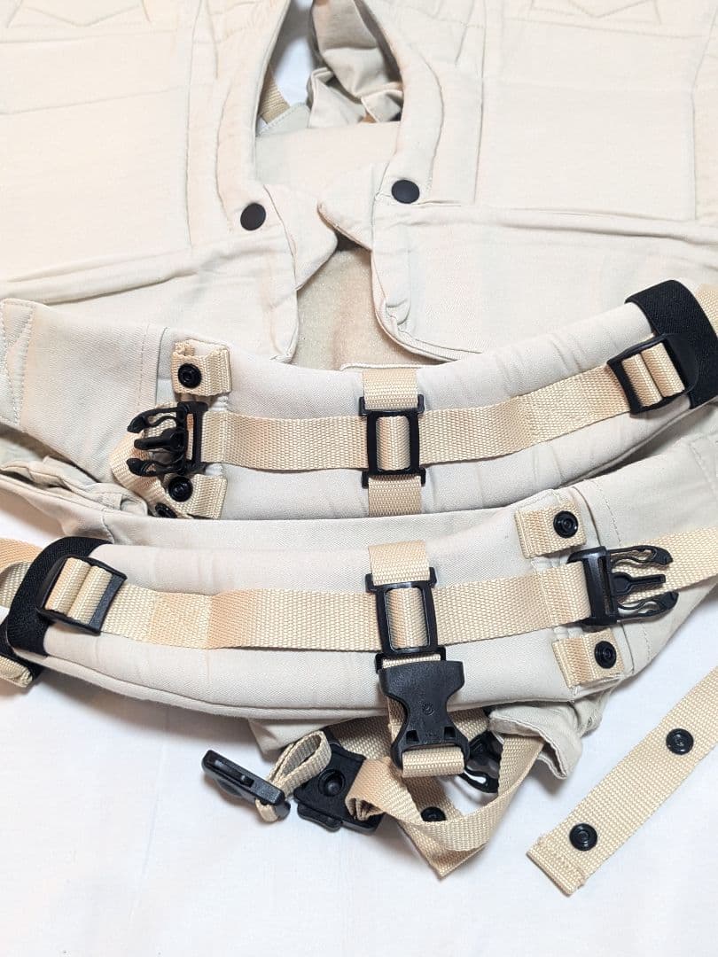 良品 napnap 双子用抱っこ紐 ベージュ ふたご抱っこひも