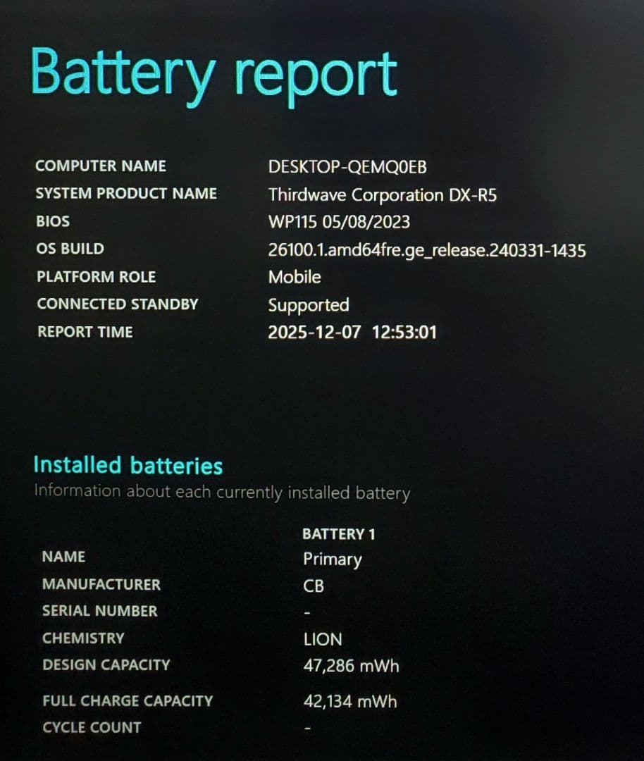 Thirdwave DX-R5 第13世代Corei5 16GB 512GB