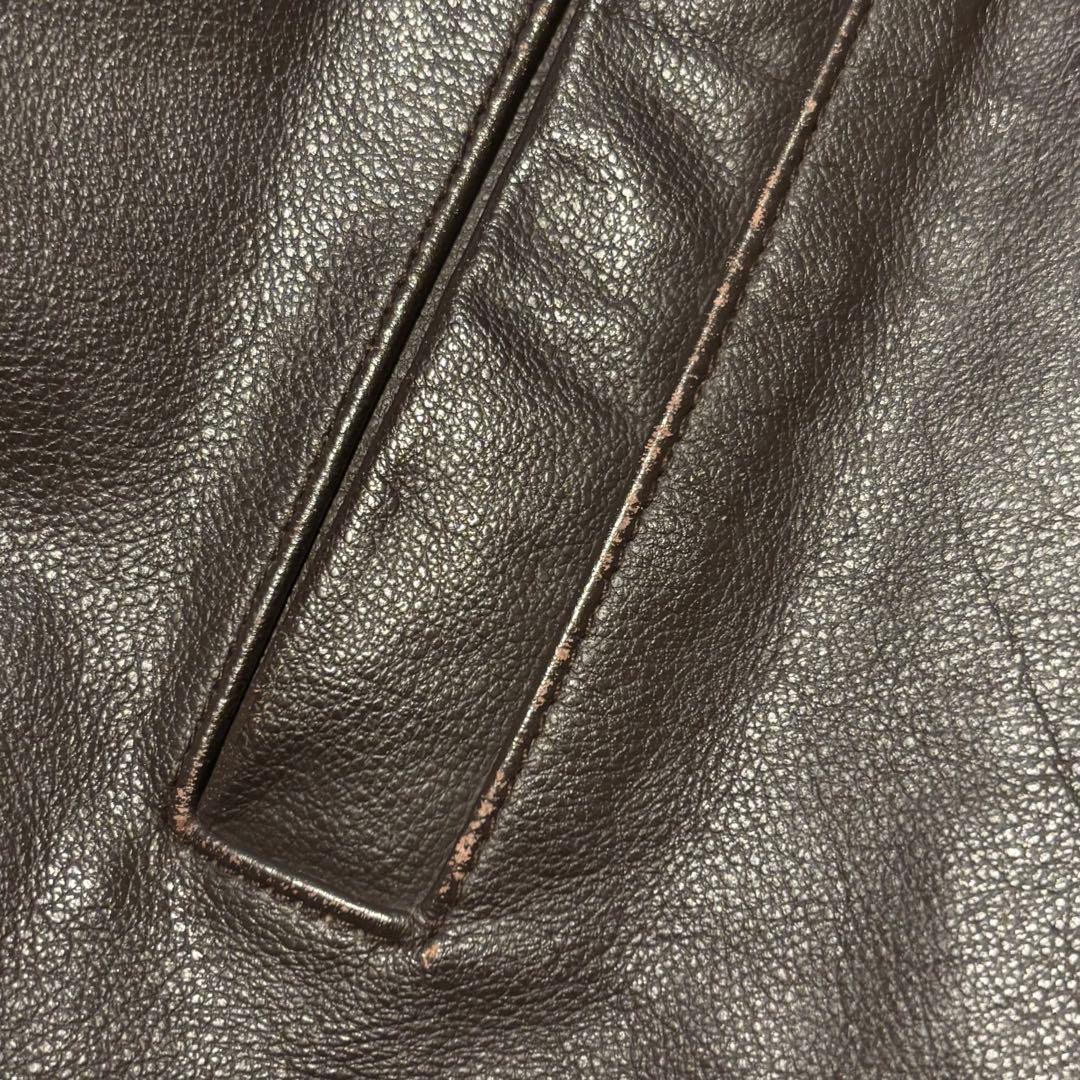 90s old ギャップ 本革 レザージャケット ブルゾン 中綿キルト y2k