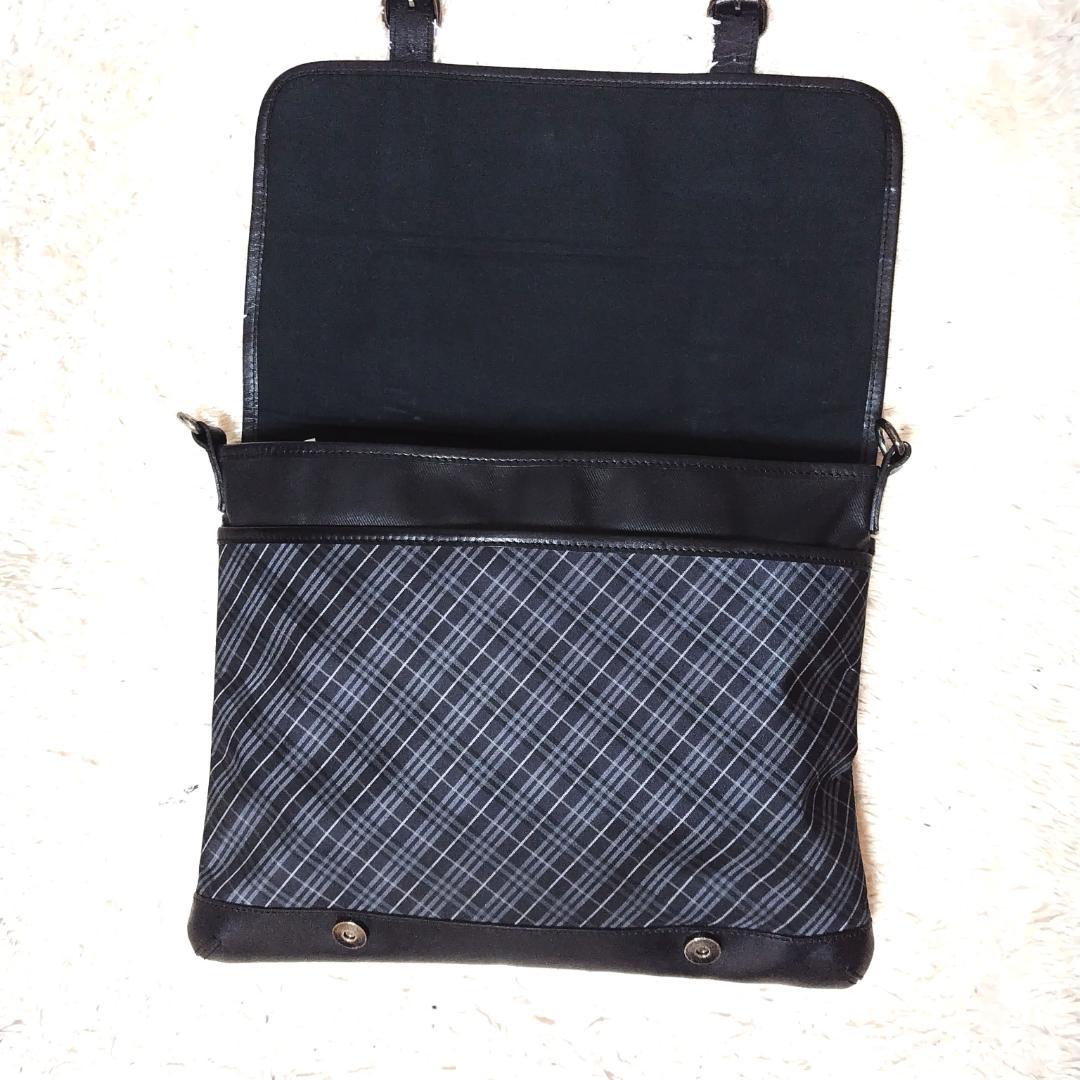 バーバリーブラックレーベル メッセンジャーバッグ A4収納 ノバチェック