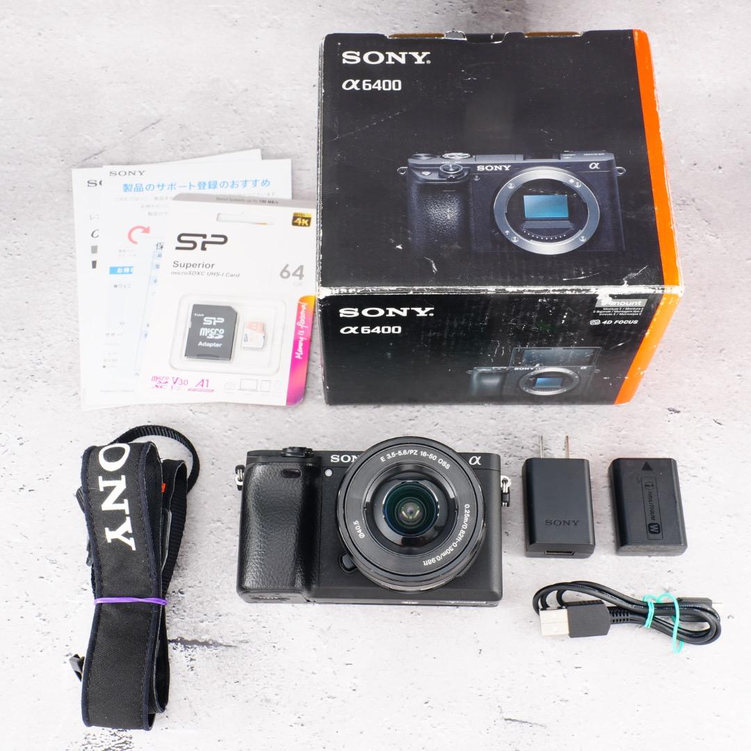 美品 SONY 真・α6400L 世界最速AF 4K動画 180度液晶 854