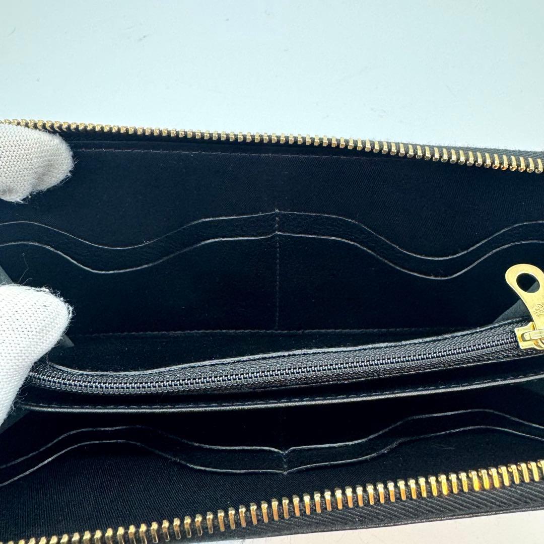 極美品 イルビゾンテ ロゴ入り長財布 山口一郎 コラボ レザー シボ革 希少