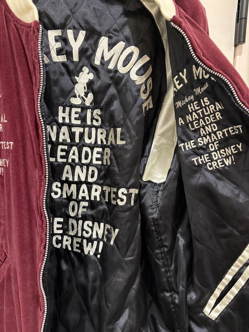 ミッキーマウス　別珍スカジャン　LL