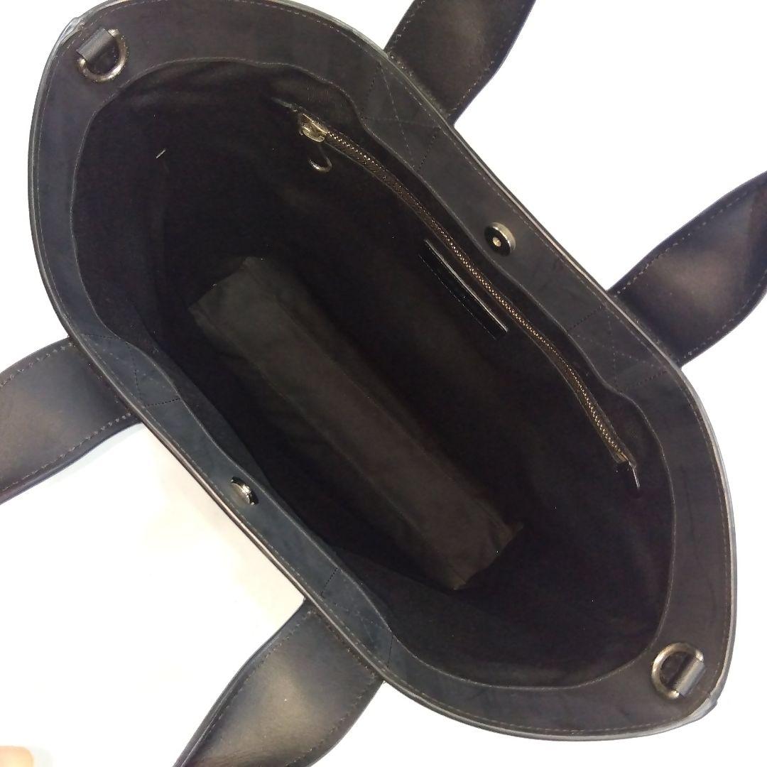 【美品】バーバリー トートバッグ 2way ショルダー レザー×PVC 黒
