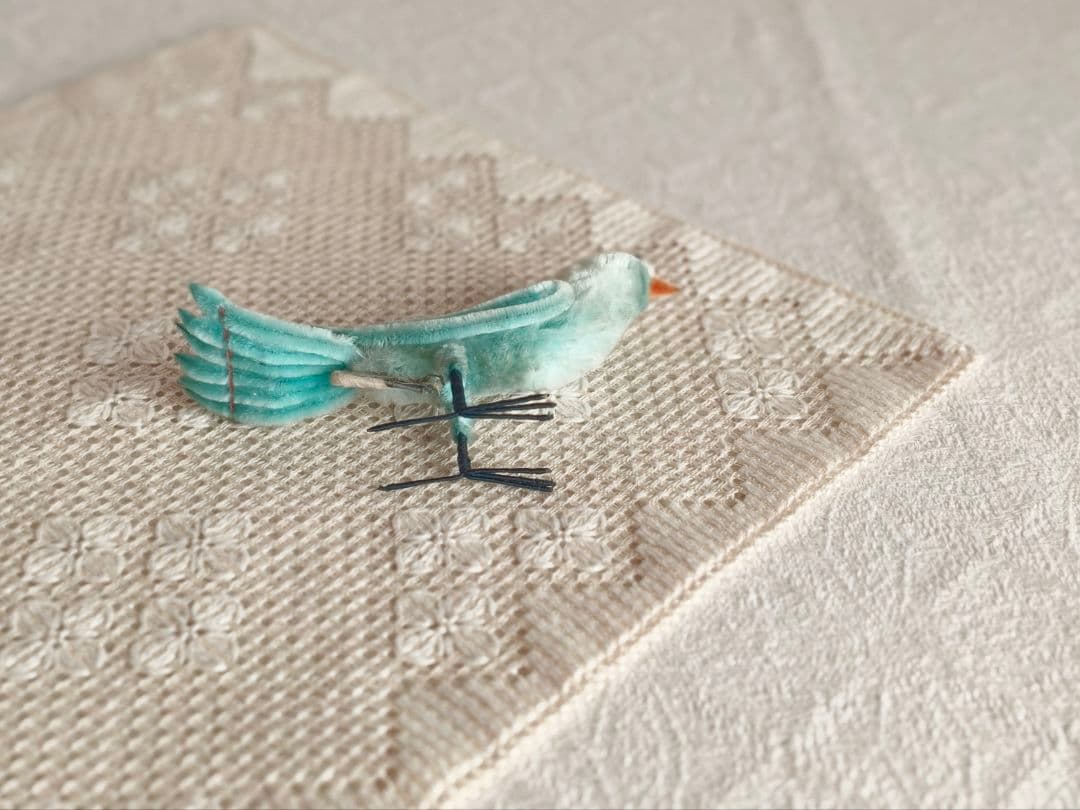 【misen2014さま】vintage ❀ * アイスブルーの 小鳥さん