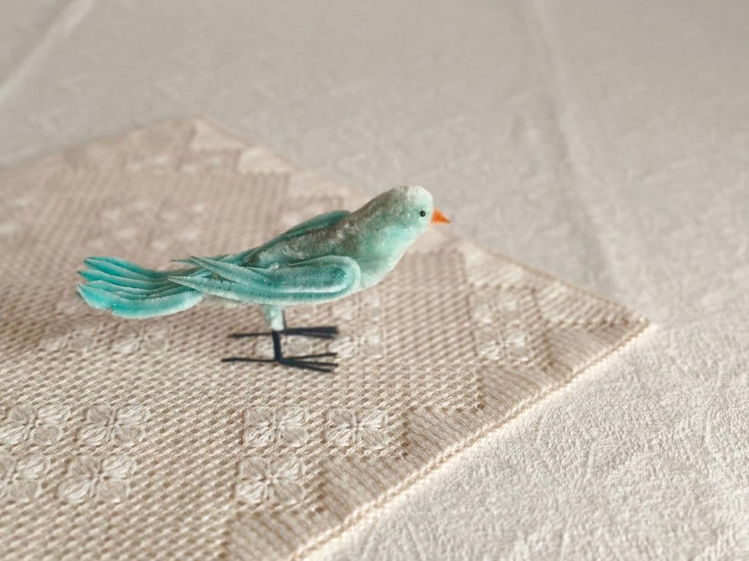 【misen2014さま】vintage ❀ * アイスブルーの 小鳥さん