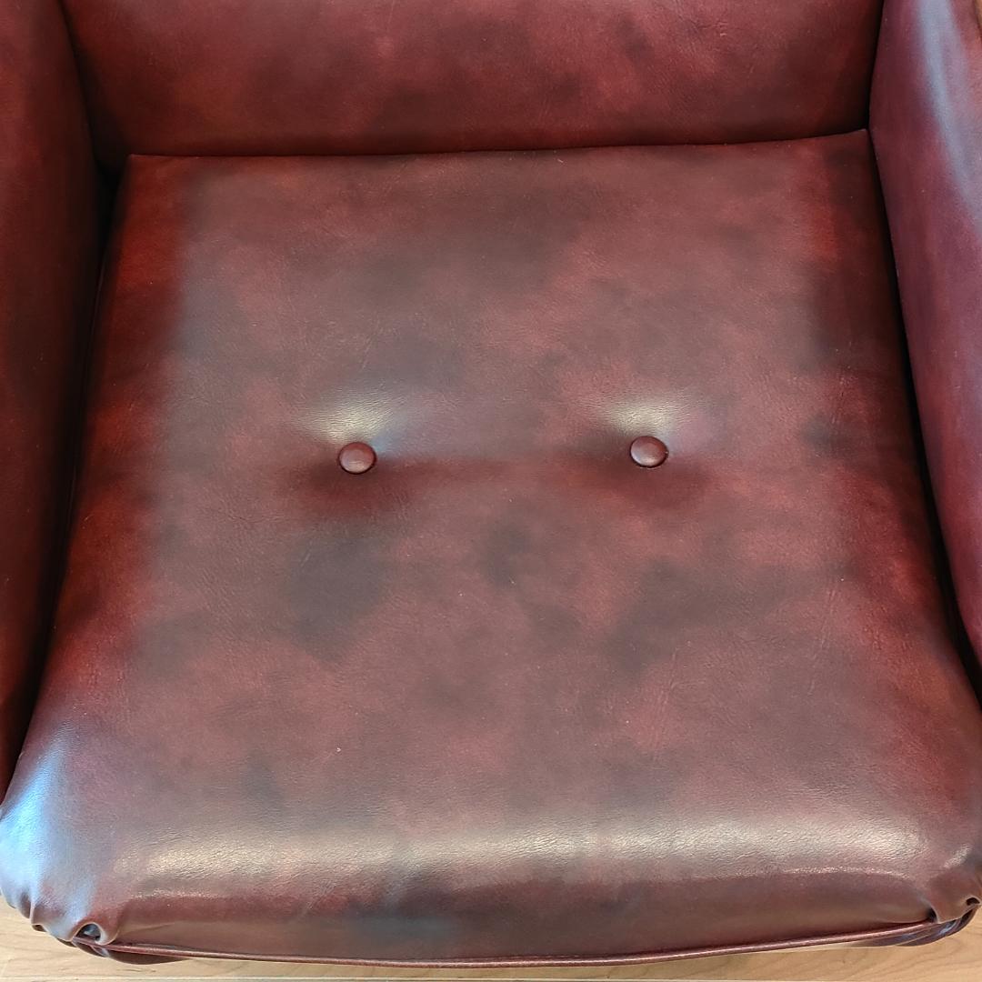 ヴィンテージソファ　1人掛け　ひじ掛け　レザー②