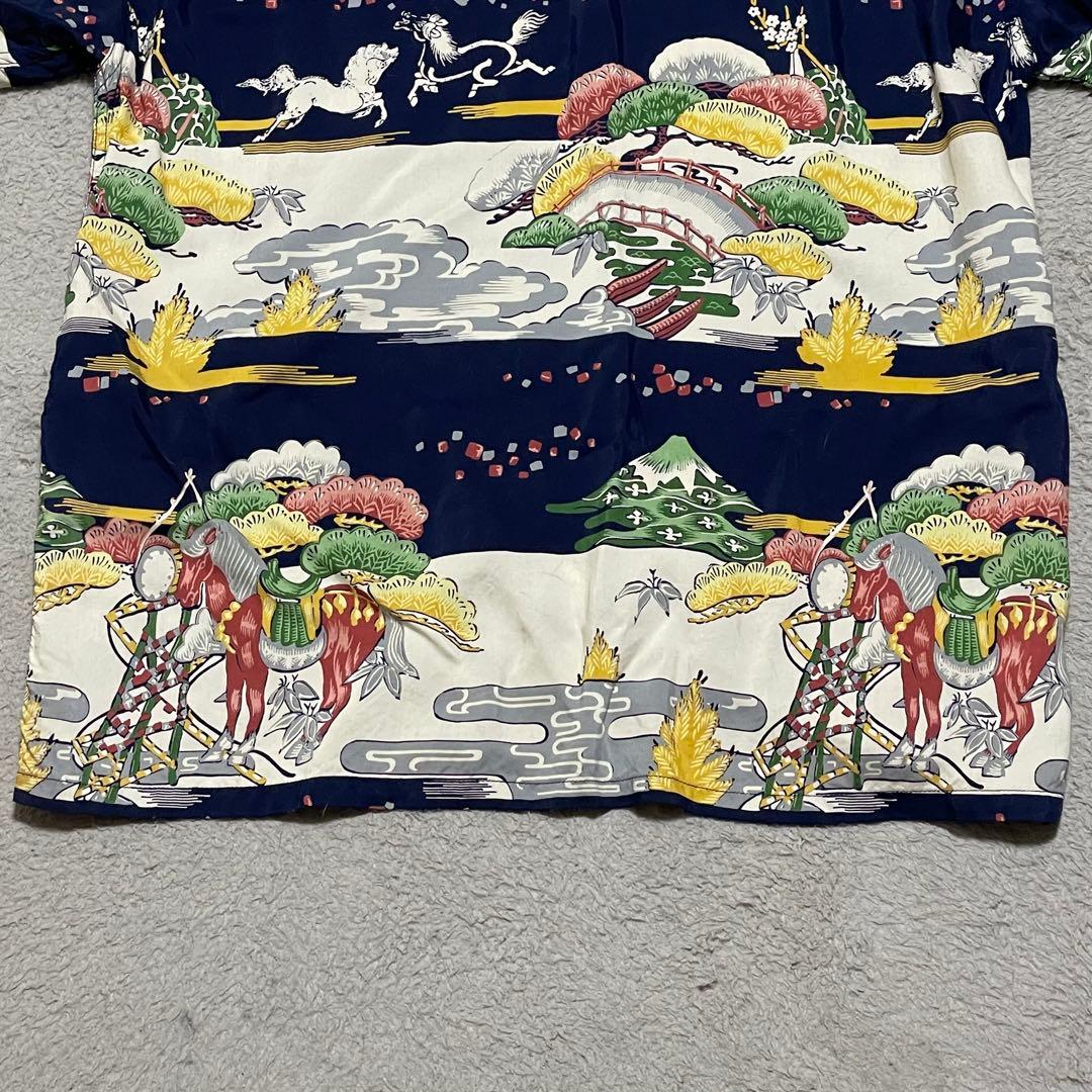 サンサーフ　アロハシャツ　和柄　侍　戦場　浮世絵　アニマル　ボーダー　Lサイズ