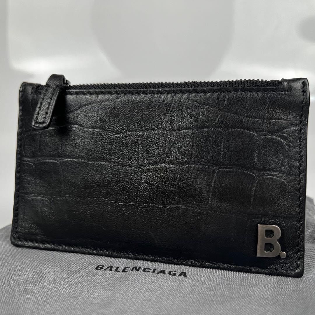 【極美品】BALENCIAGA レザー ケース 小銭入れカードケース 黒
