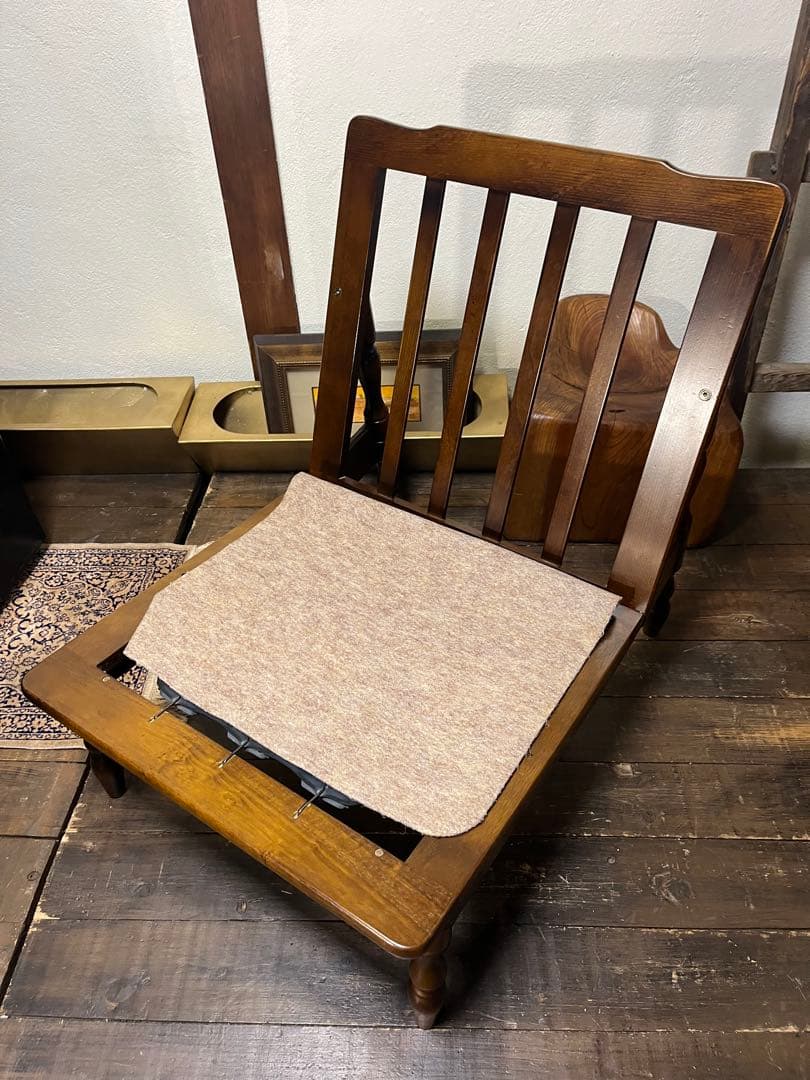 カリモク家具　クッションチェア　アンティーク　1P