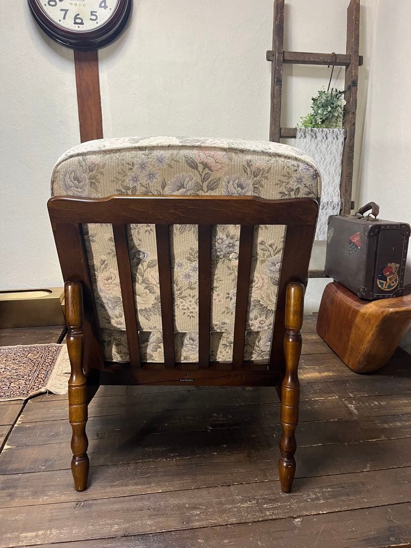 カリモク家具　クッションチェア　アンティーク　1P