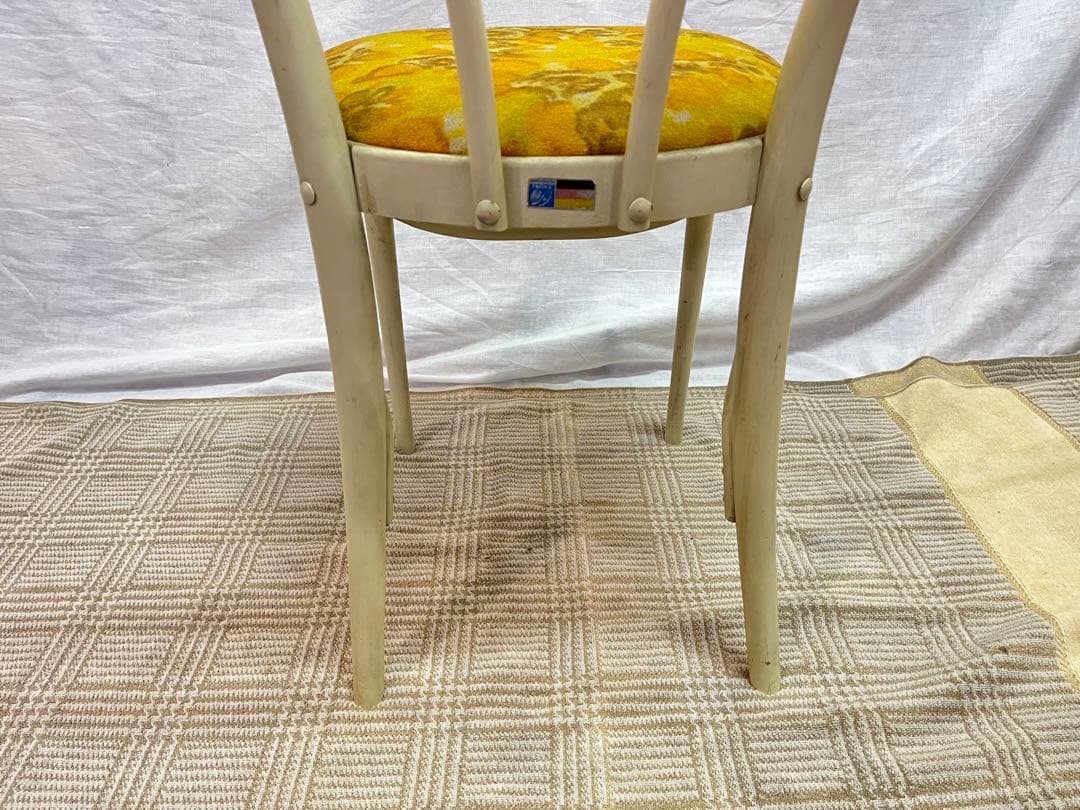 【アンティーク】ファブリック ベントウッドチェア ビンテージ 曲木 古家具