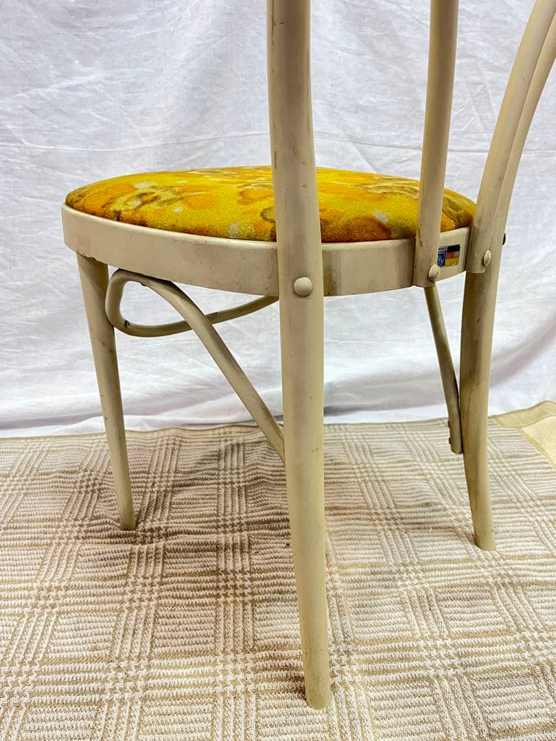 【アンティーク】ファブリック ベントウッドチェア ビンテージ 曲木 古家具