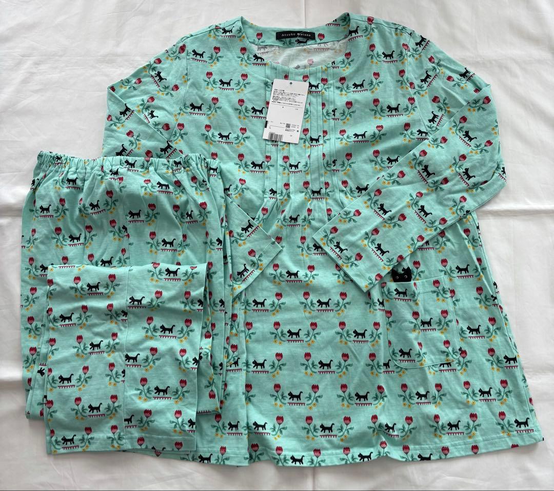 新品ワコールWacoalマタノアツコパジャマサイズ L♪黒猫