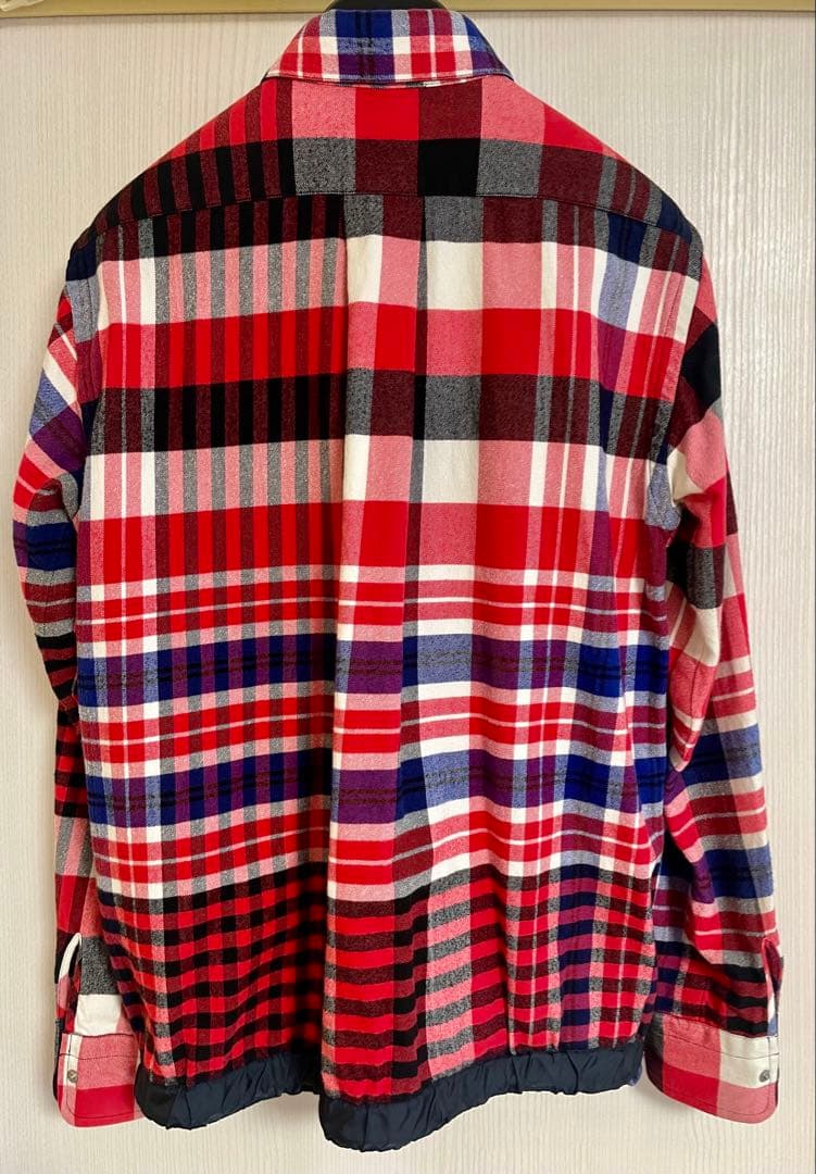 sacai サカイ 16SSドローコードチェックネルシャツ
