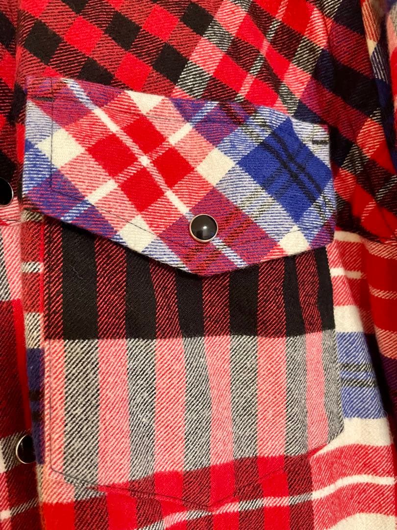 sacai サカイ 16SSドローコードチェックネルシャツ