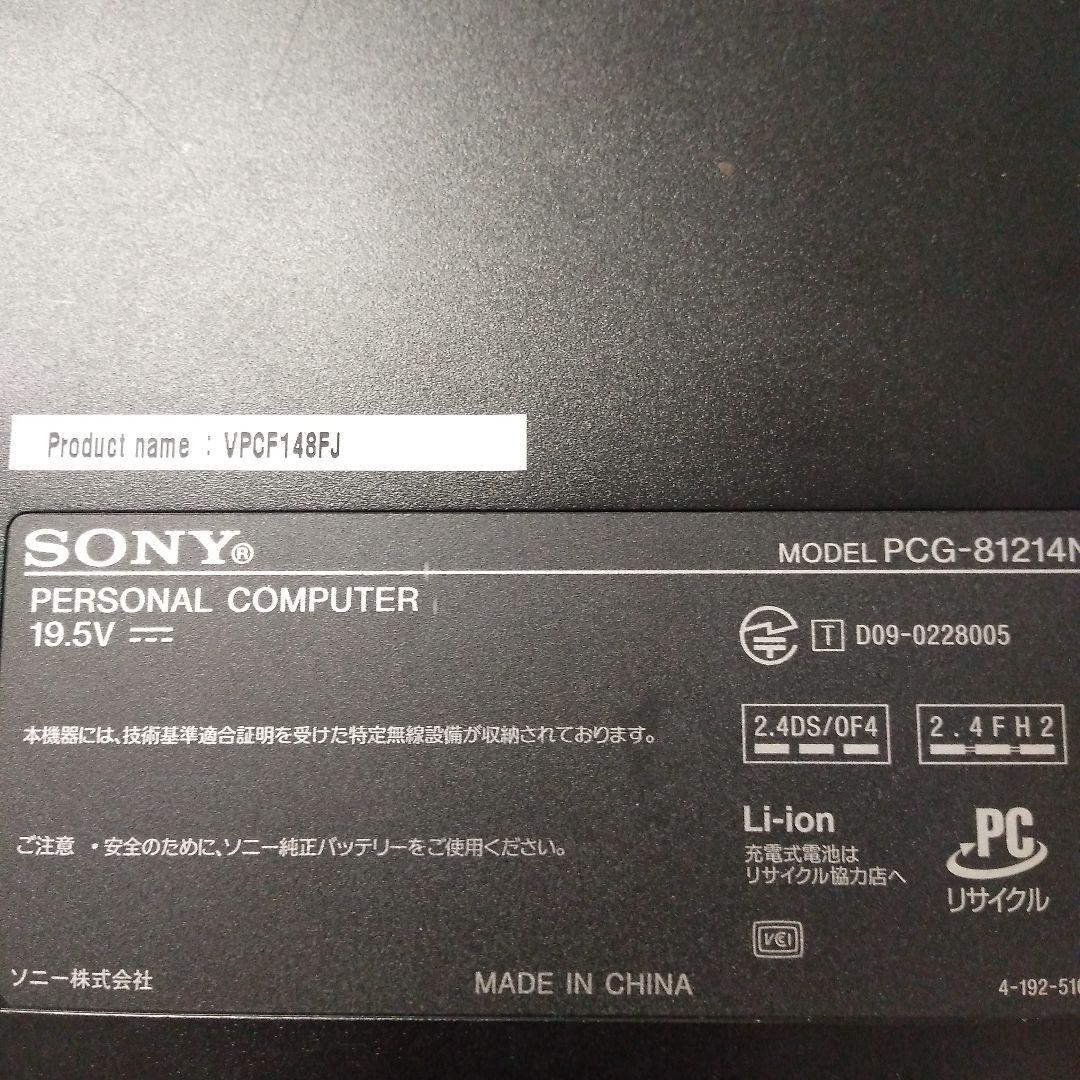 送料込み匿名配送 訳ありジャンク　ソニーバイオVPCF148FJウィンドウズ7