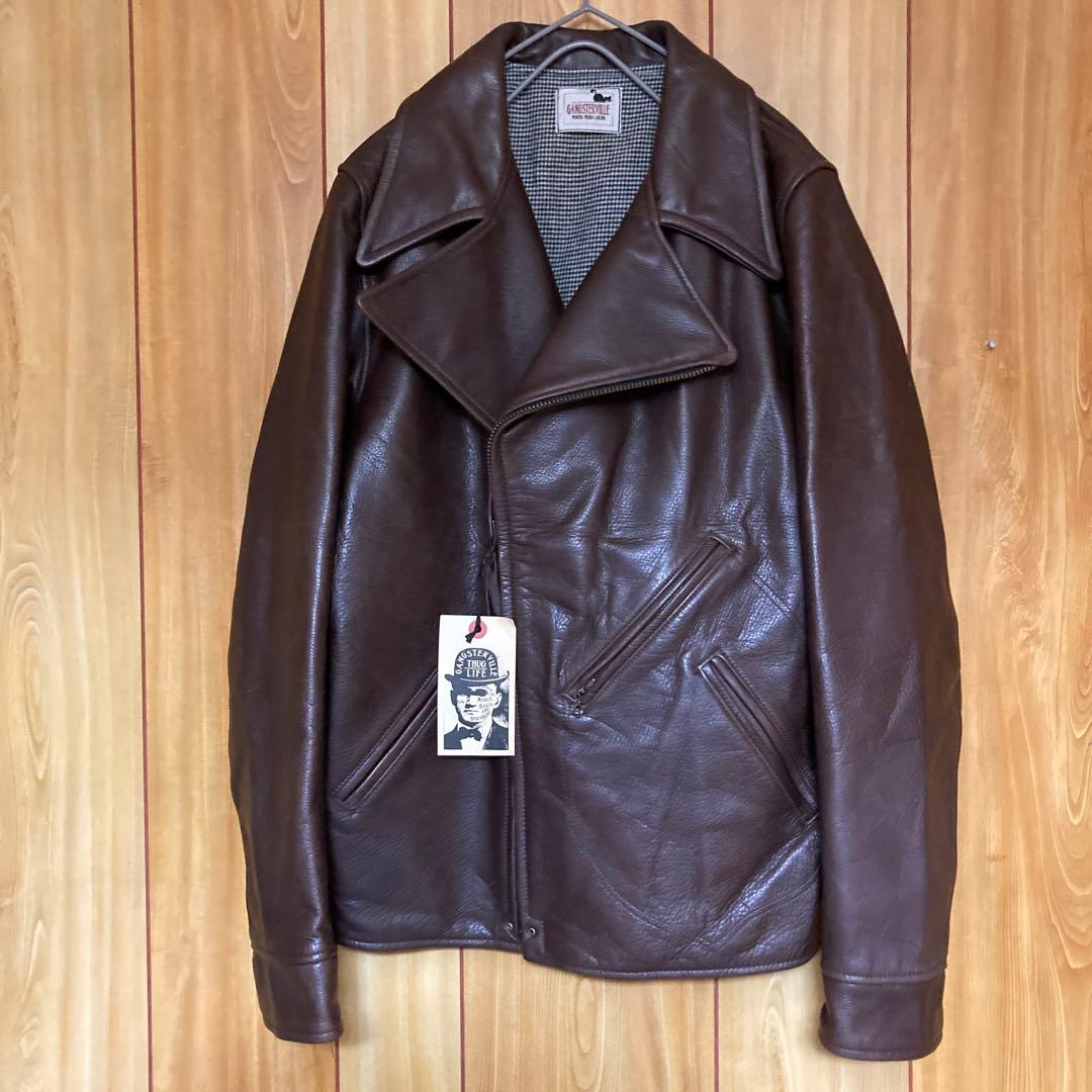 新品未使用　タグ付き　GANGSTERVILLE ダブルライダースジャケット