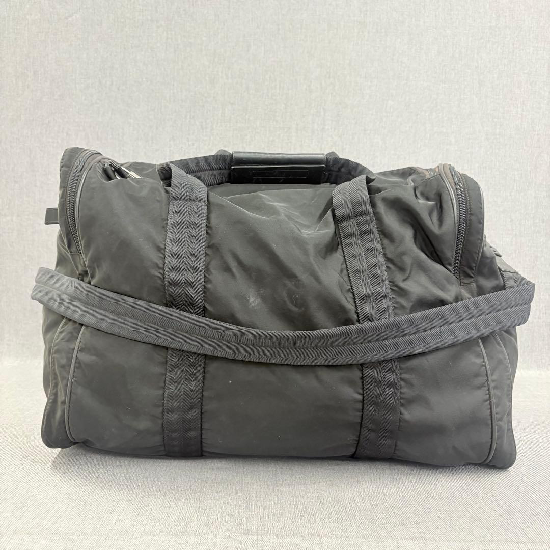 PRADA プラダ ボストンバッグ テスート ナイロン 三角ロゴ 黒 白タグあり