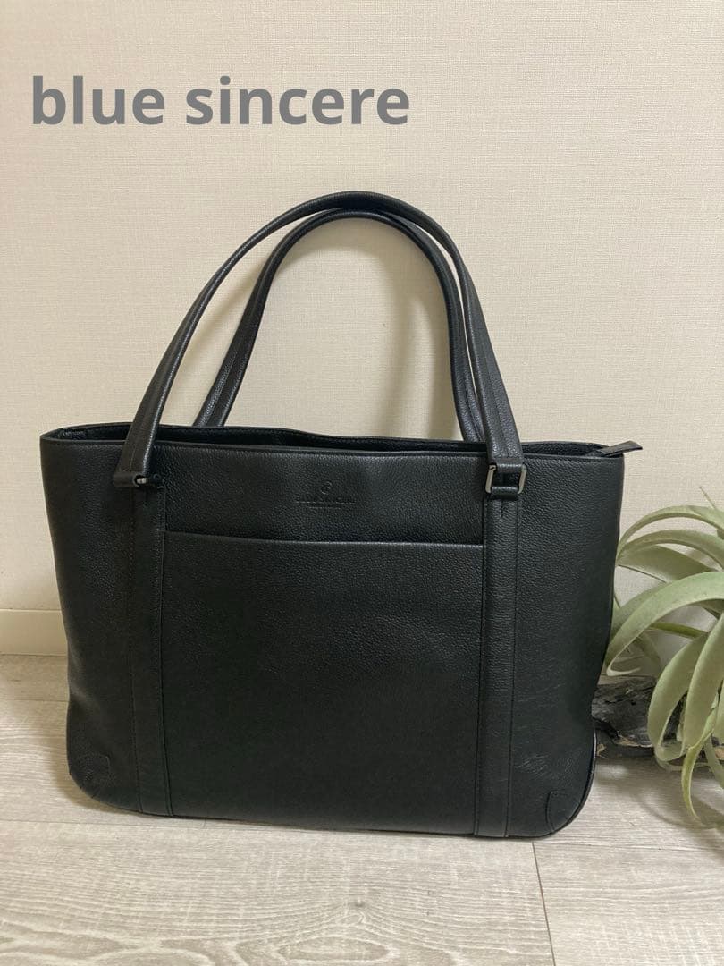 【新春セール】ブルーシンシア本革トートバッグ ブラック