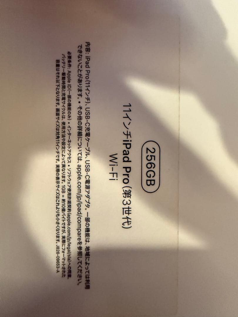 iPad Pro11インチ（第3世代）　256GB