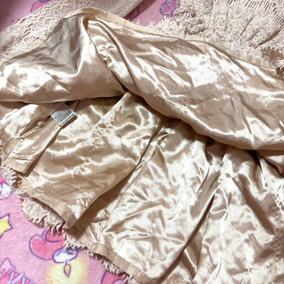 リズリサ　総レース花柄ワンピース　3連リボン　森ガール　姫ギャル