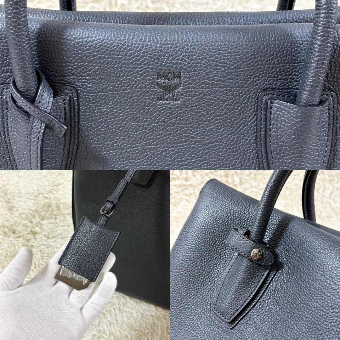 【極美品】MCM エムシーエム トートバッグ グレー系 大容量 ユニセックス