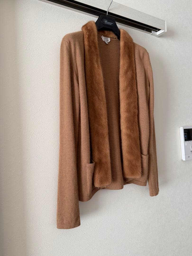 MaxMara MINKファーベージュ カーディガン