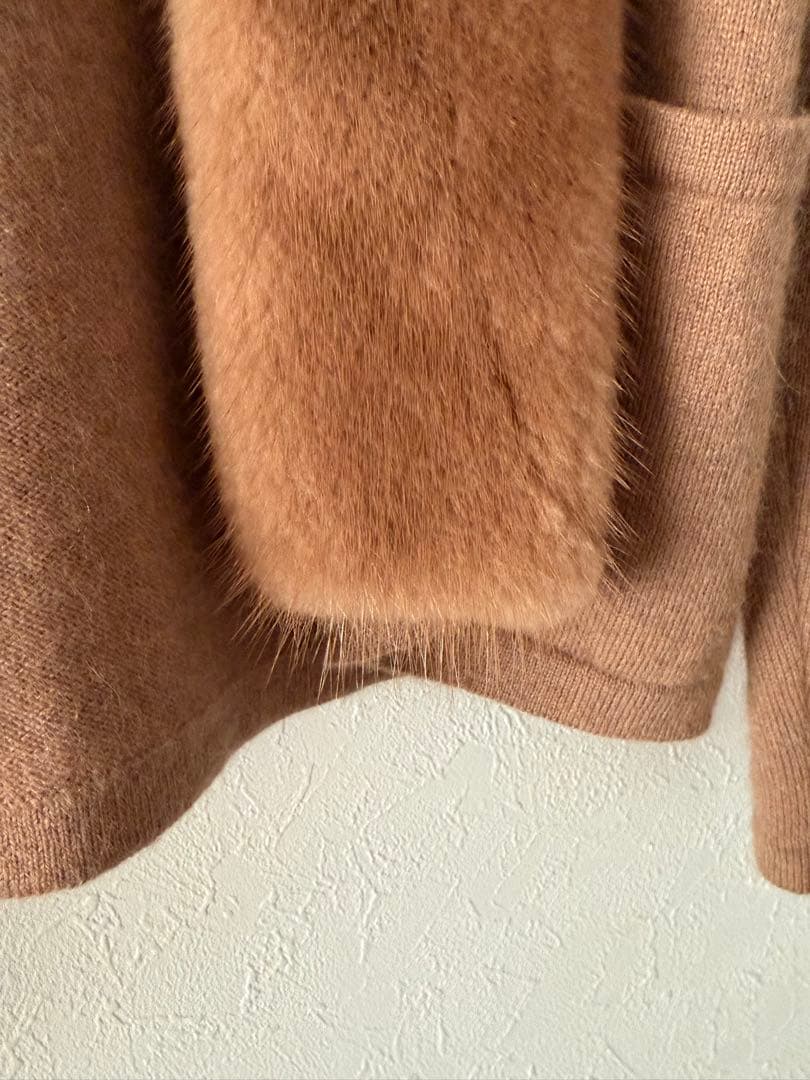 MaxMara MINKファーベージュ カーディガン
