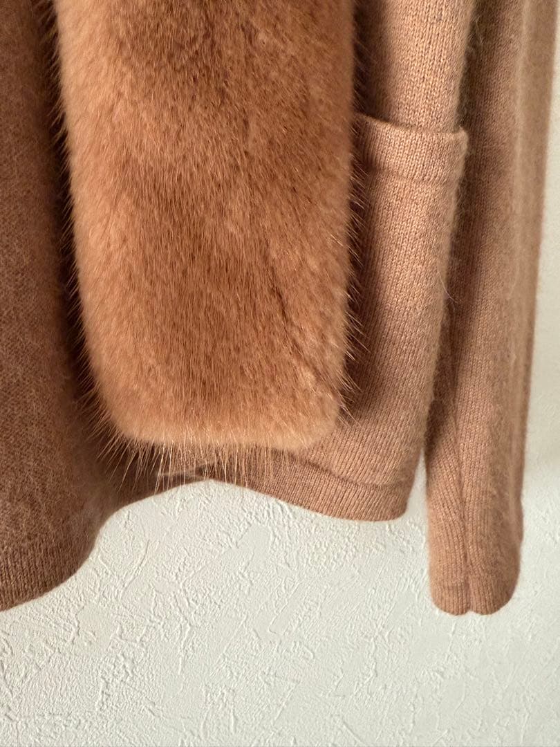 MaxMara MINKファーベージュ カーディガン