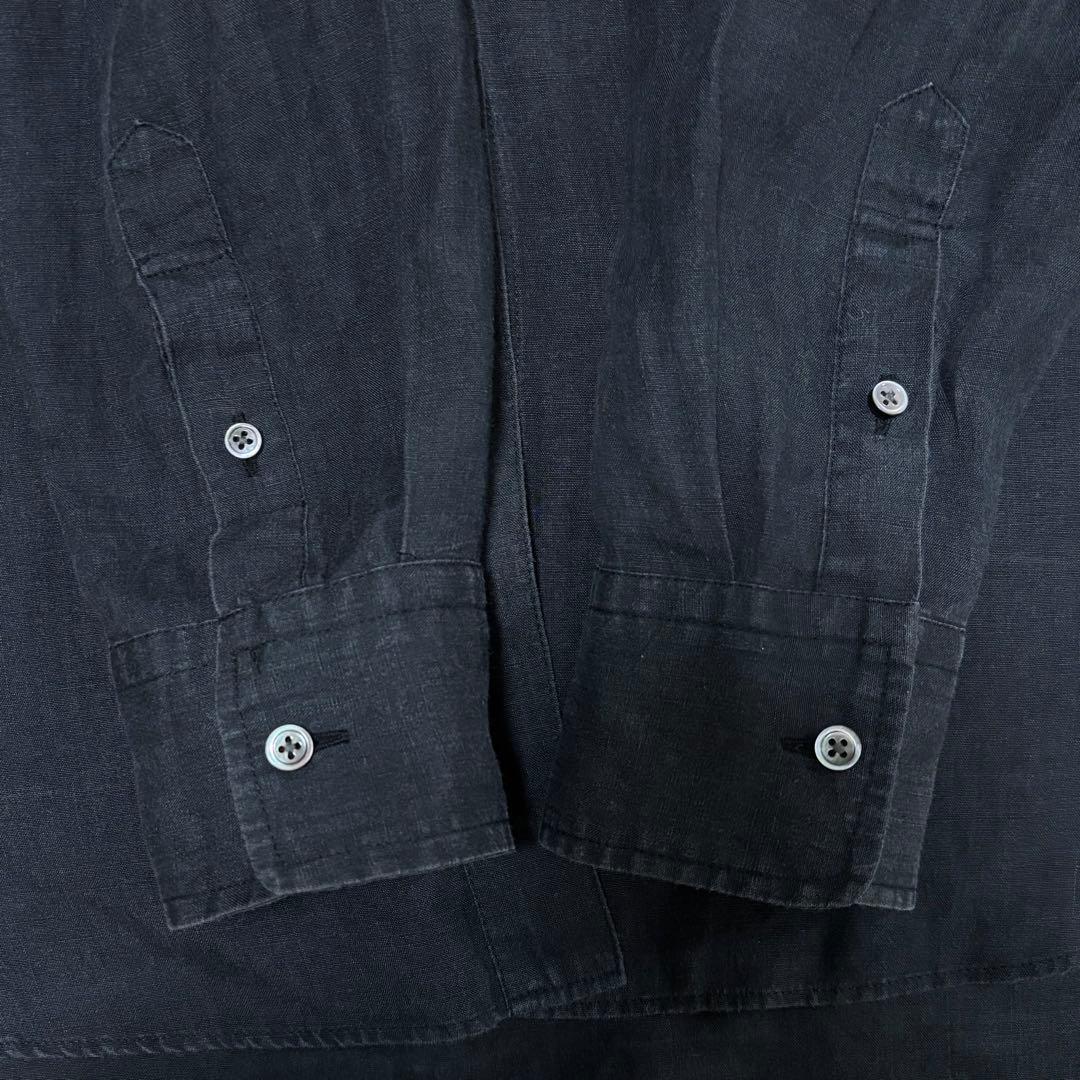 【美品】&RC カレンソロジー リネン100% ビッグシャツ ブラック 日本製