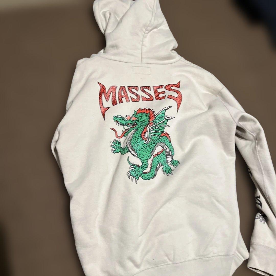 MASSES アイボリー パーカー ドラゴン