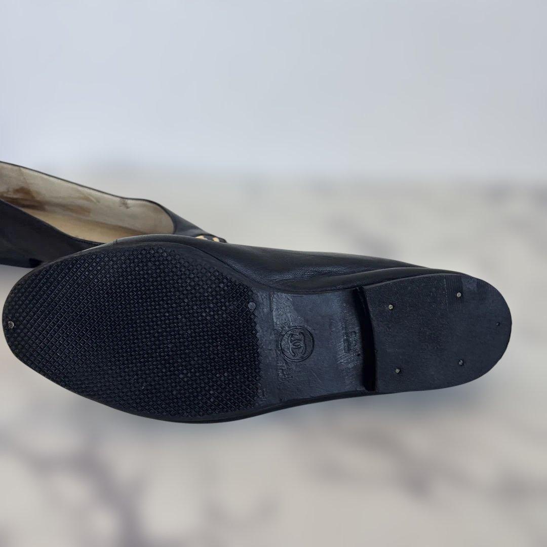 シャネル ココマーク　ターンロック　パンプス　フラットシューズ　ローファー