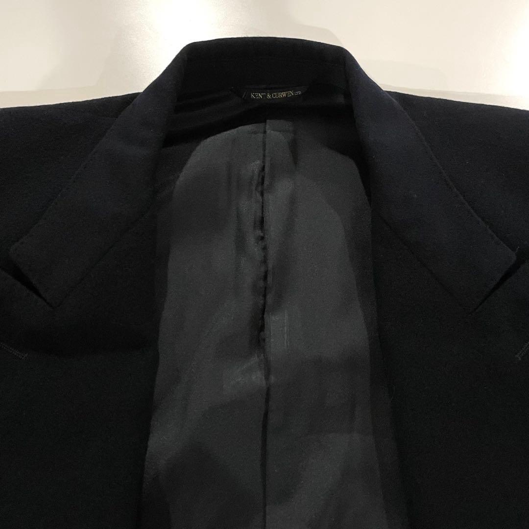 【希少性⭐︎英国紳士】ケント＆カーウェン　ダブルチェスターコート　ウール　濃紺　Ｌ