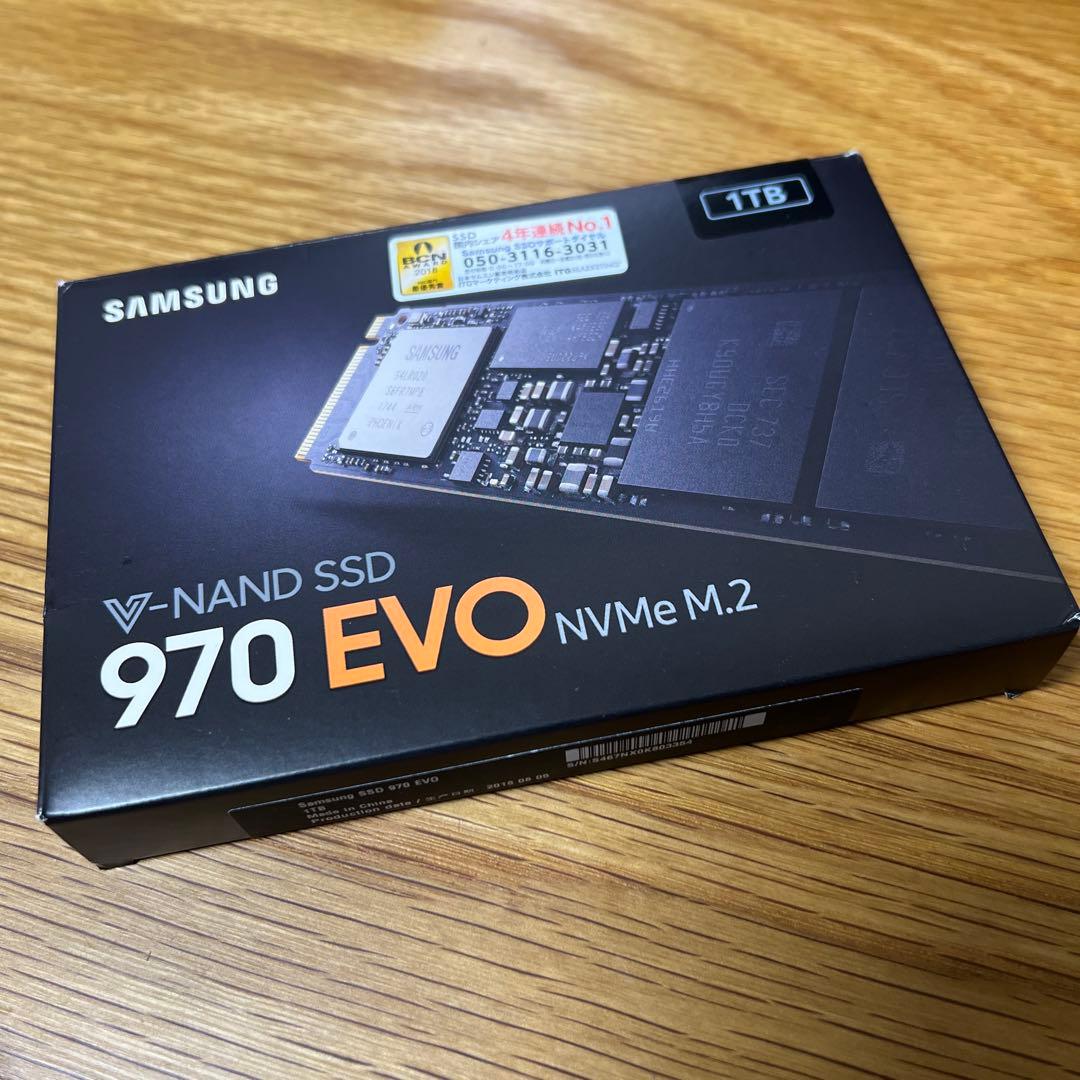 内蔵型SSD Samsung 970 EVO NVMe M.2 1TB