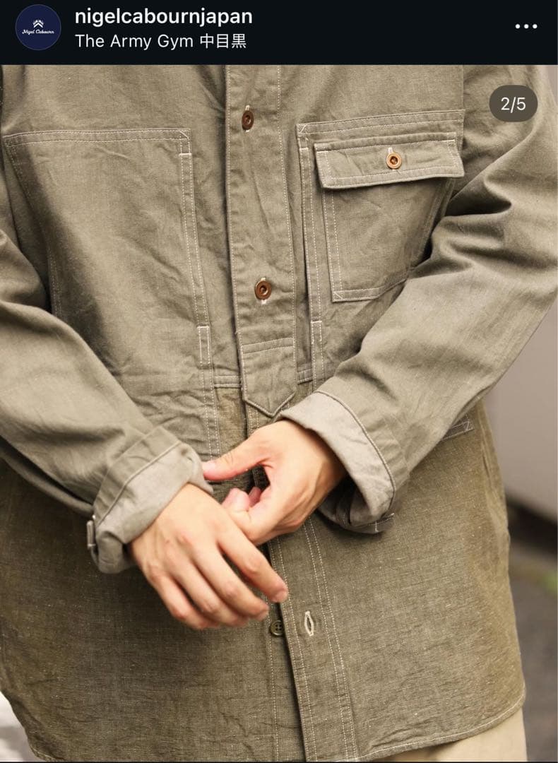 1*延様 NIGEL CABOURN UTILITY SHIRT TYPE2 5