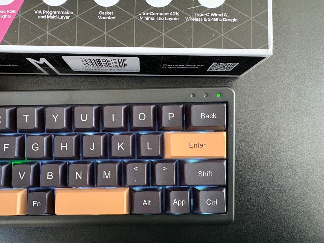 EPOMAKER TH40 ブラック44キーガスケットマウント