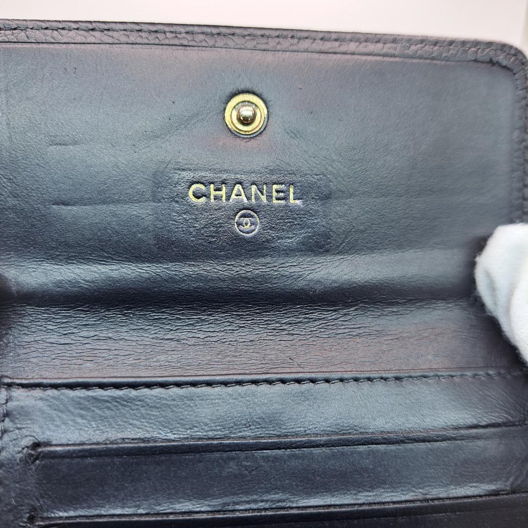 さ*ぼ様 CHANEL　デカココ　ブラック　 三つ折り財布　長財布　財布