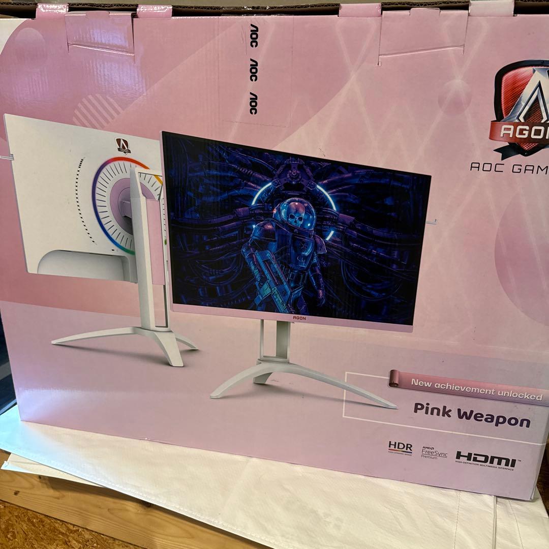 AOCゲーミングモニター　AG273FXR/11 27インチ　ホワイト　ピンク