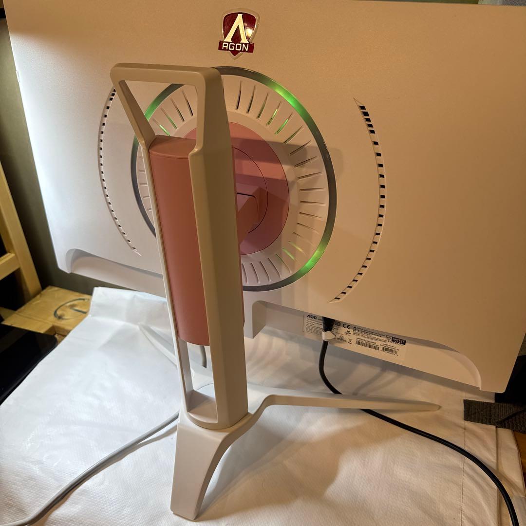 AOCゲーミングモニター　AG273FXR/11 27インチ　ホワイト　ピンク