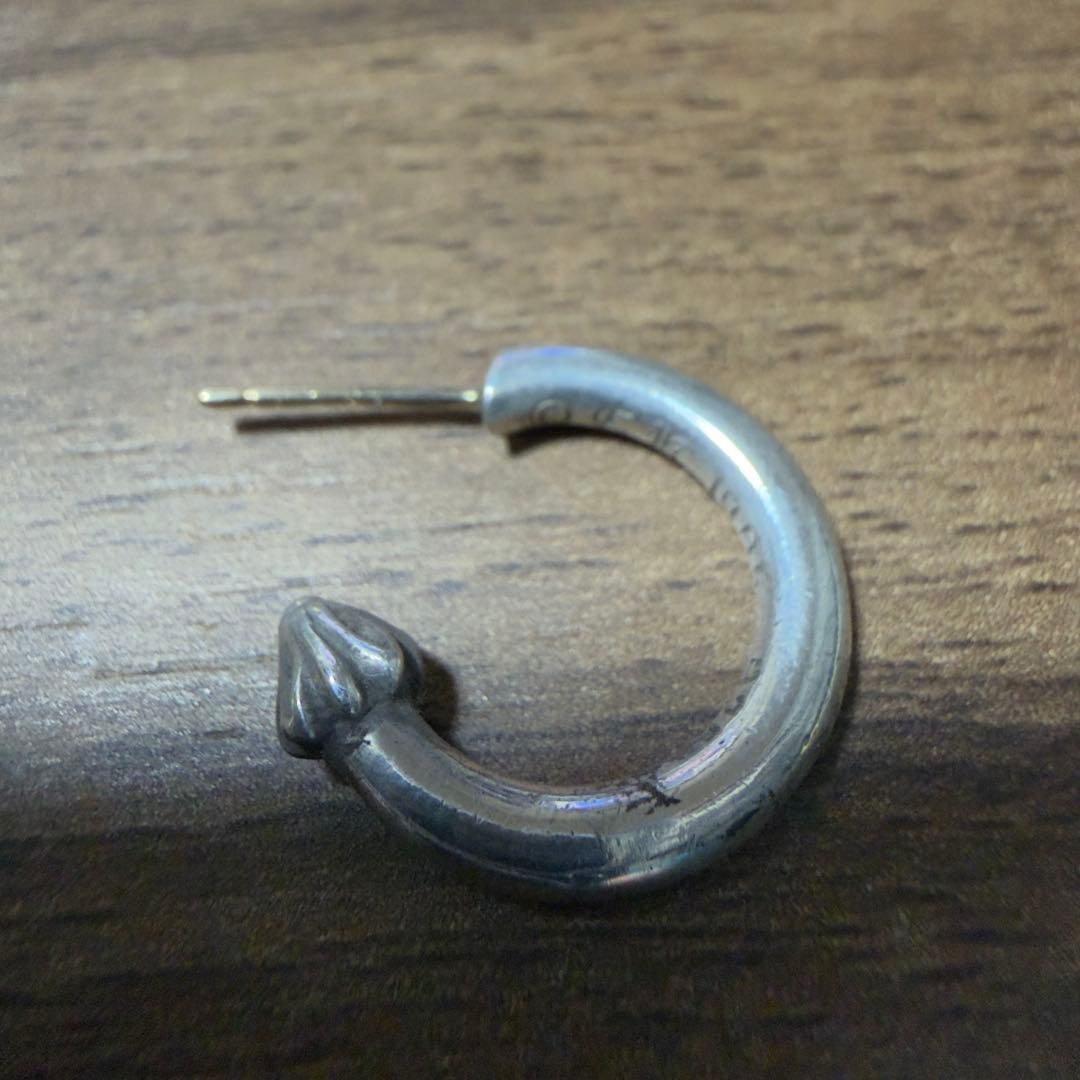 CHROME HEARTS HOOP PLAIN インボイス付 シルバー ピアス